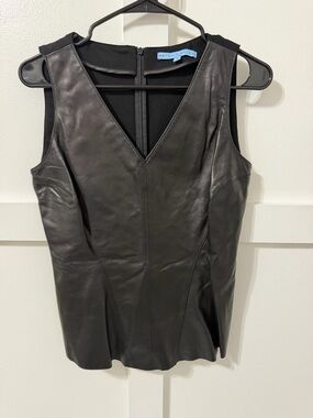 ANTONIO MELANI Black Top with Light Blue Brand Tag